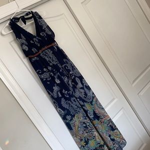 Blue Maxi dress with sexy back